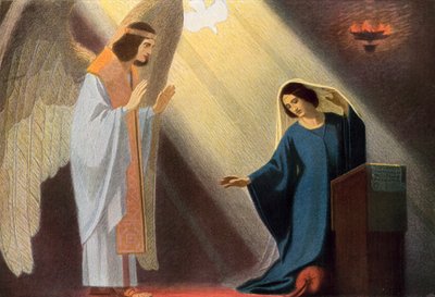 The Annunciation to the Virgin Mary by Unbekannt Unbekannt